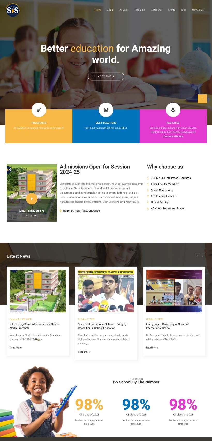 Stanford International School website